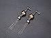 TIGRADE Stainless Steel Polished Silver Rose Gold Classic Smooth Puffed Teardrop Dangle Hook Earrings