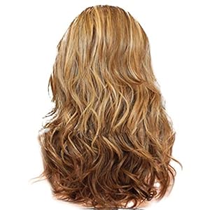FAMILIZO Pelucas Mujer Pelo Natural Largo Corto Postizos De Pelo Natural Hombres 60 Cm De Pelo Resistente Al Calor De La Mujer Rubia Larga Rizado Peluca Completa