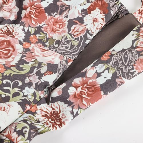 Image of Scarlet Darkness Floral Mini Corset Dress for Women Teen 2026 Summer Spring Flowy A-Line Sundress with Pockets