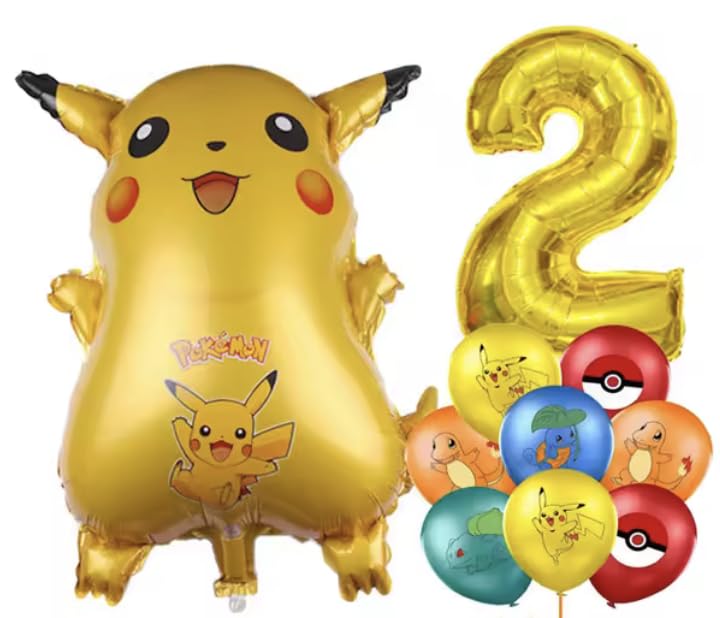 Pokémon Number/Numerical Balloons | 15+ Years | Pikachu | Two