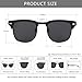 SUNGAIT Classic Half Frame Retro Sunglasses for Women Men with Polarized Lens (Black Frame Gray Lens)