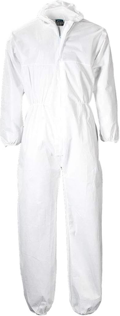 super lemonDisposable Workwear Polypropylene White Suit Coverall Overall Lab Coat Suit Protective Boiler Hazard Suits Paper Painting and Decorating
