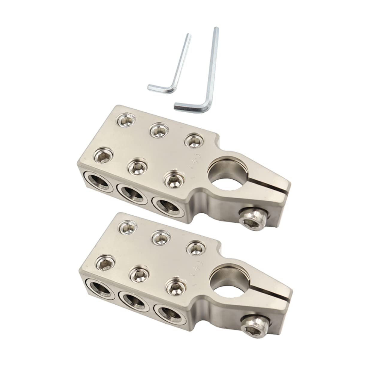 PartyKindom Connecteur de Borne de Batterie Automobile, Pince en Alliage de Zinc, Résistance la Corrosion, pour Voiture et Camion, 2/0 Awg
