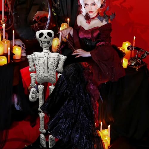 Squelette en peluche 94 cm d'Halloween pour décoration de table - 2