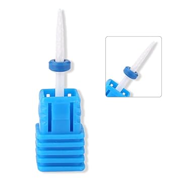 Manicure Tool, Premium Ceramic Nail Drills, Nail Drill Bits Smooth Tip Drill Bits Professional Nail Cutters Bits for Acrylic Nails, Safety Cuticle Clean Gel Removal01# Fire Arrow M