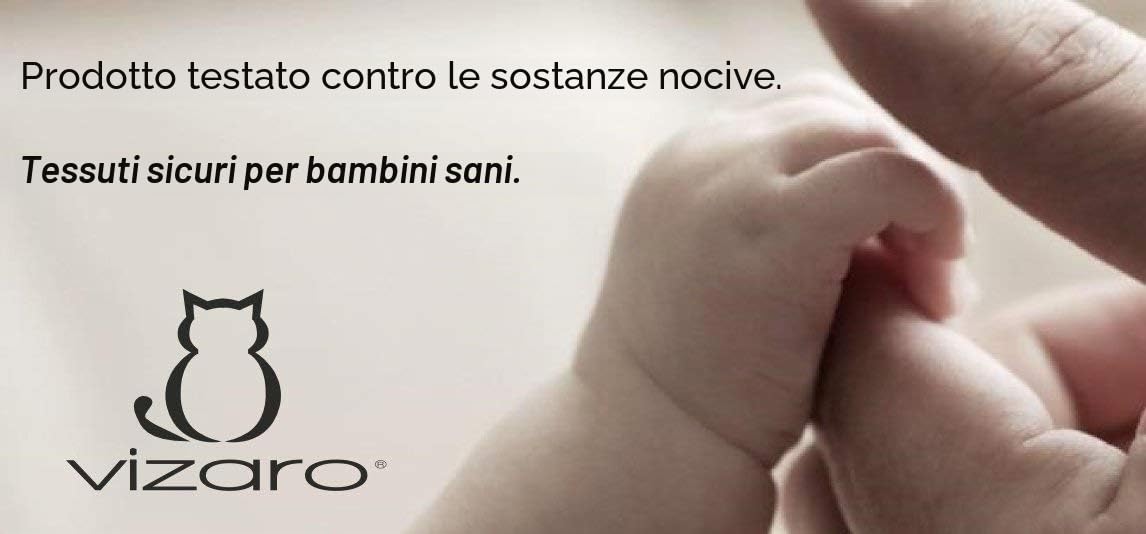 Vizaro - Coperta Mesi per neonato - Copertina Multiuso - Imbottita, morbidissima - 100% Cotone - UE - OekoTex - Blu E Bianco