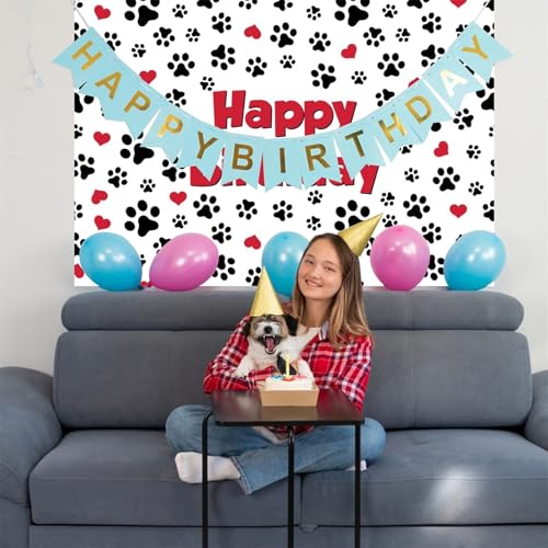 Fondo Fotográfico Renaiss 8x6ft con Huellas de Mascotas miniatura 3