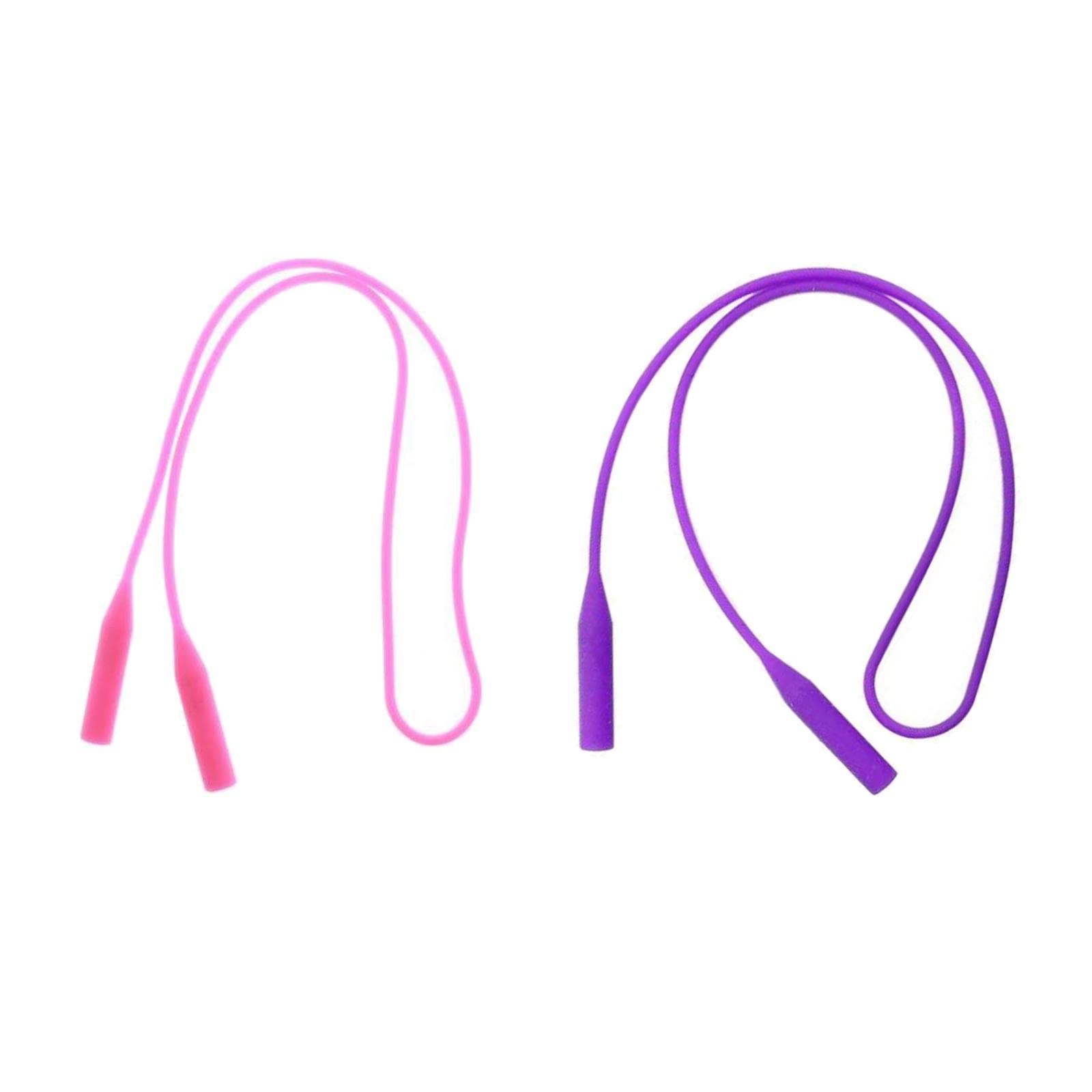 Club Bollywood® 2Pcs Neck Cord Lanyard Glasses Strap Spectacle Holder Pink Color Violet-image-23