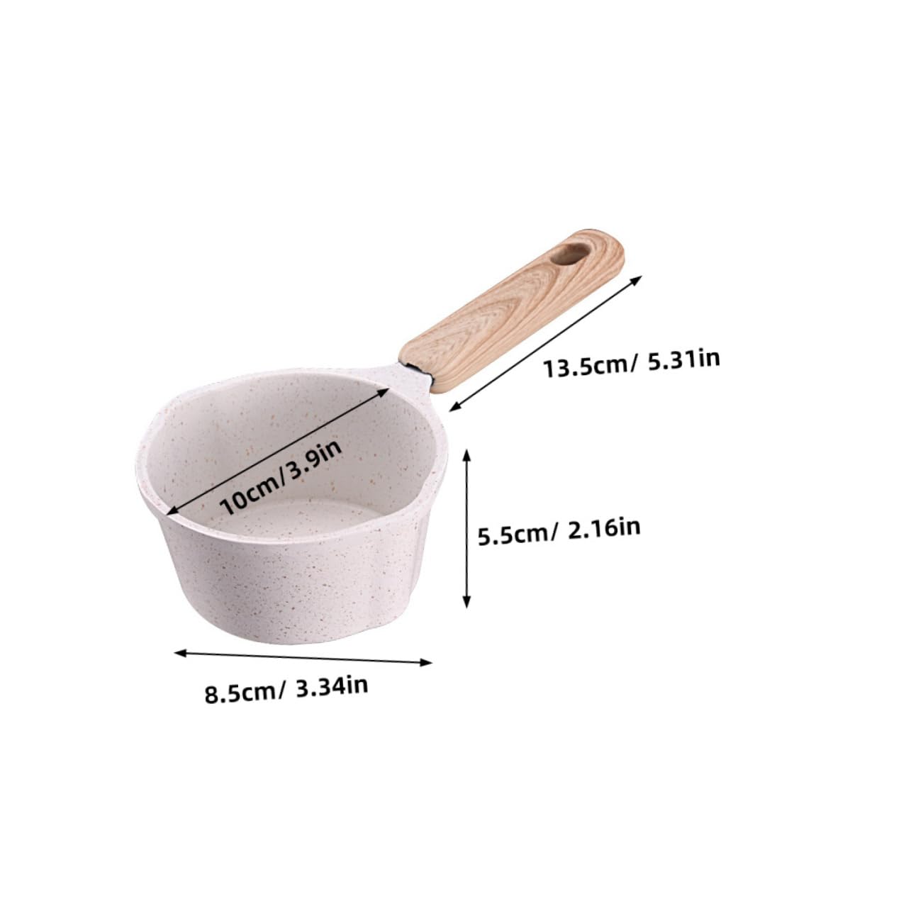 COLLBATH Aluminum Double Spout Oil Pot Small Pan for Pouring Oil for Kitchen Use