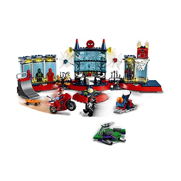 LEGO 76175 Marvel Angriff auf Spider-Mans Versteck Bauset mit Green Goblin und Venom Figuren, Superhelden Spielzeug – Bild 3