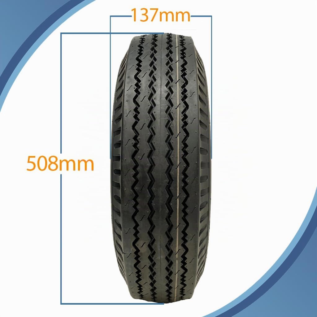 Parnells - Kit de Remolque de Alta Velocidad - 2 Piezas Neumáticos y Ruedas de Remolque, 5.00-10 - Diámetro 508 mm, 130 Km/H, 710 kg - Llantas de Acero de Alta Resistencia, Legal en Carretera