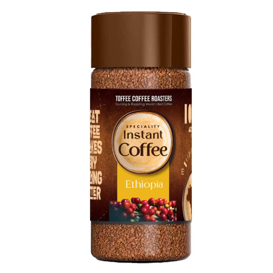 Ethiopia Speciality Instant Coffee | 100 gm | 100% Arabica | Ready in Seconds | Microground Technology | Makes 50 Cups