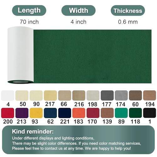 Image of Linen Canvas Repair Tape, 4 x 63 Forest Green Waterproof Self-Adhesive Patch for Outdoor Gear, Durable and Weatherproof Fabric Tape for Boat Covers, Tents, Sofas,Sun Shades, Awnings,and Lounge Chairs