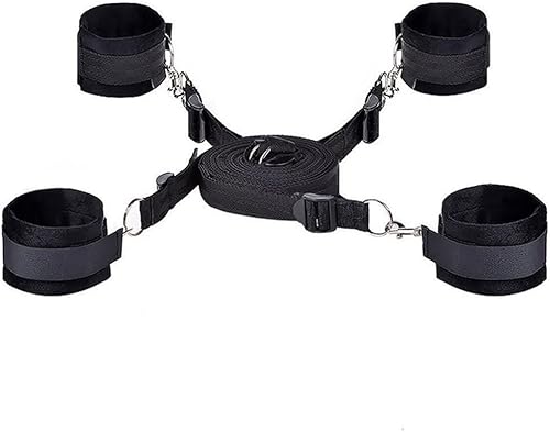 Miniatura 2 de BDSM - Juego de restricciones para cama sexual, juguetes correas, puños, restricciones de muslos, equipo y accesorios para lazos sexuales para
