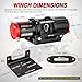 Nilight ATV UTV Electric Winch 12V 4500 lb Winches for Towing Trailer Truck Jeep Off Road Portable Waterproof IP67 Winch with Synthetic Rope Wireless & Wired Remote Control Hawse Fairlead Mount Plate
