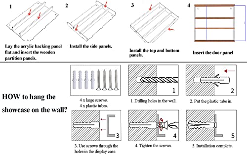 Duvindd Wall Mounted Display Case For Action Figure Amiibo Bobblehead Funko Pop Wall Display Shelves Dustproof Acrylic Floating Shelves With Sliding Door Clear Wall Deco(11.8X3.3X14.8 Inch) #TOP6