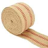 DUPDMKIN Upholstery Webbing 3.5 Inch 10 Yards Chair Webbing Jute Ribbon Upholstery Supplies Tape for DIY Crafts, Chair Repair, and Rustic Home Decor