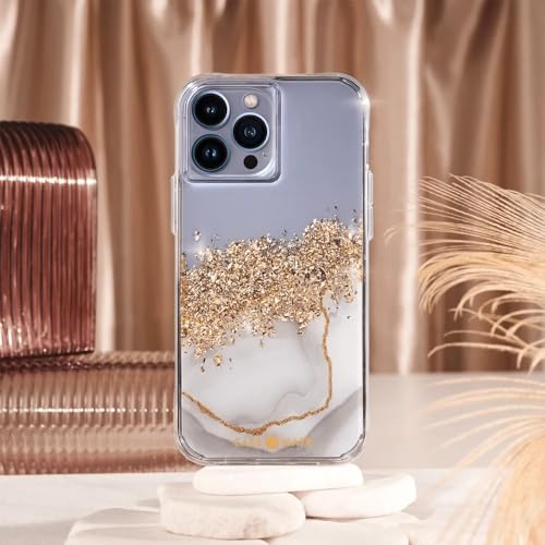 Case-Mate iPhone 14 Pro Case - Karat Marble [10FT Drop Protection] [Wireless Charging Compatible] Luxury Cover with Cute Bling Sparkle for iPhone 14 Pro 6.1", Anti-Scratch, Shock Absorbent, Slim Fit - image 4