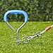 Petmate Easyturn 18 Inch Spiral Stake Dog Tie Out With 20 Foot Cable; For Dogs Up To 100 Pounds, Blue Comfort Power Handle For Secure Installation Into Ground