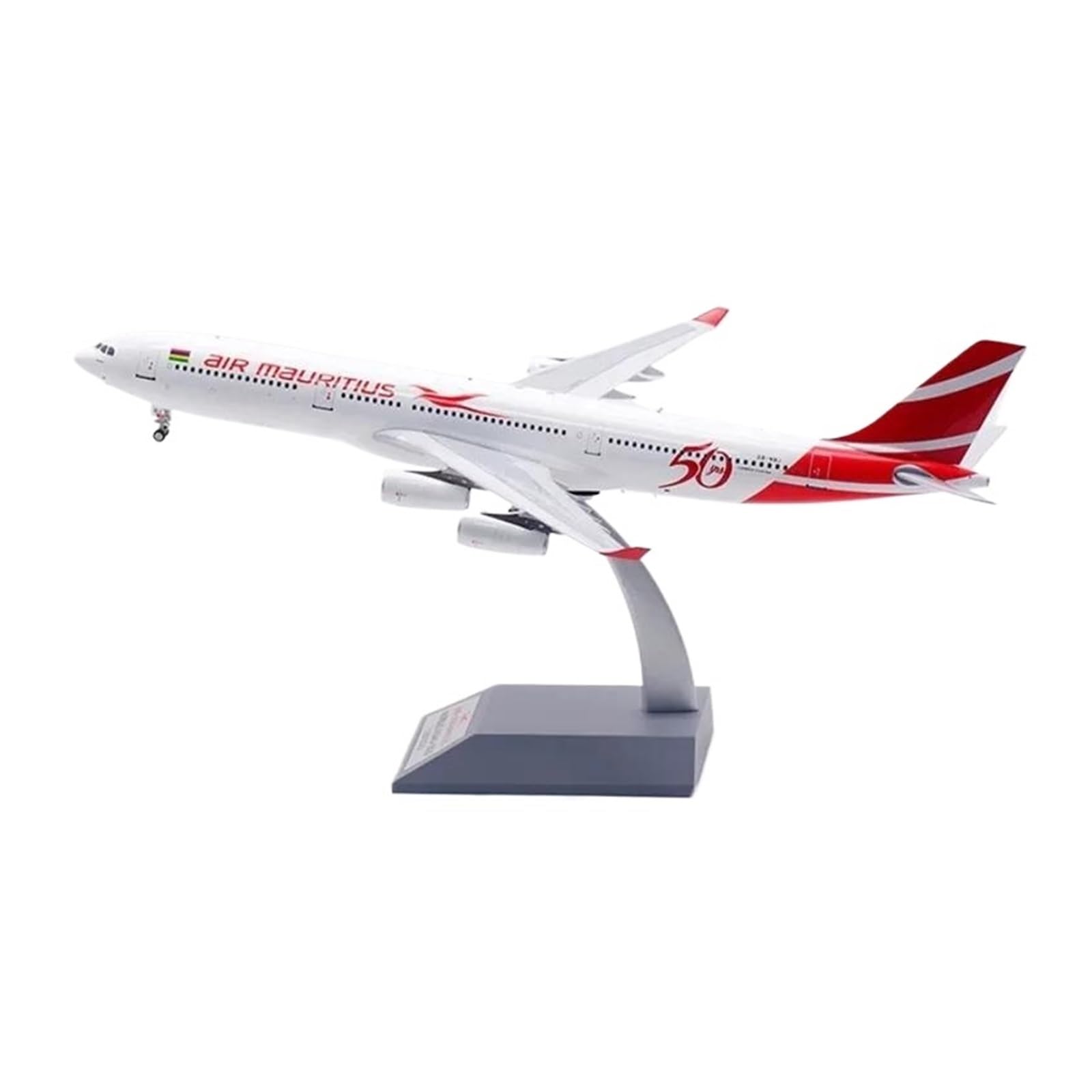 Pressofuso in Metallo per Aerei pressofusi in Scala 1:200 per Mauritius A340-300 3B-NBJ Simulazione di aeromobili Collezione di Souvenir in Lega Decorazione per Raccolta ed Esposizione