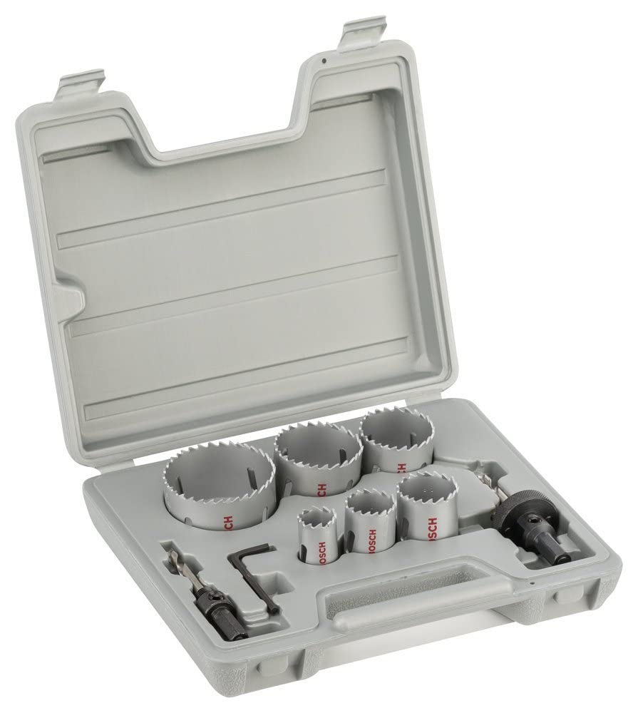 Bosch 2 607 018 389 - Set de 9 sierras de corona - 22; 29; 35; 44; 51; 64 mm (pack de 9)