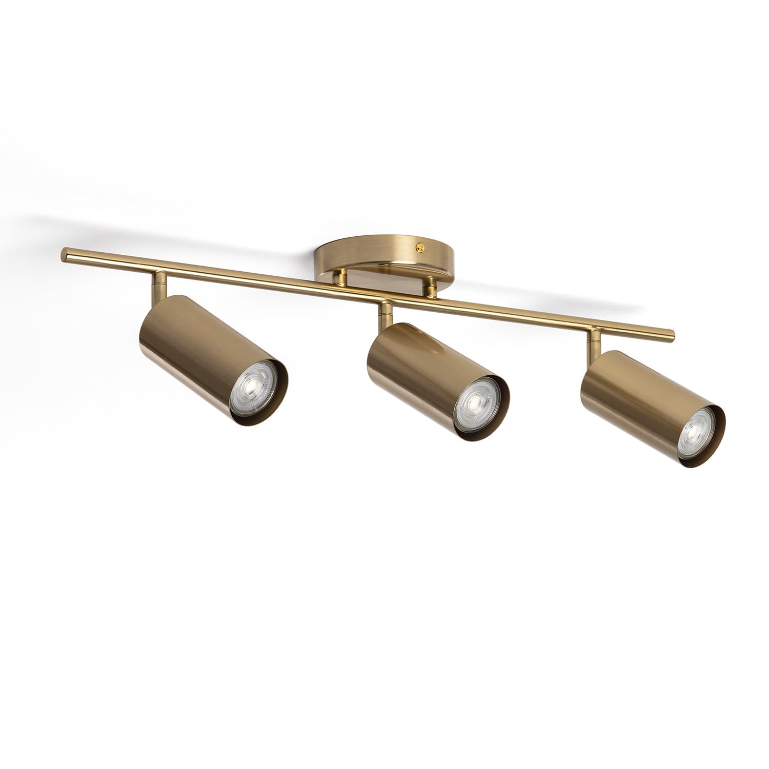LEDKIA Lámpara de Techo Metal Dariel 3 Focos Dorado | 3 Focos Orientables | Diseño Moderno y Minimalista | Compatible con Bombillas de Bajo Consumo