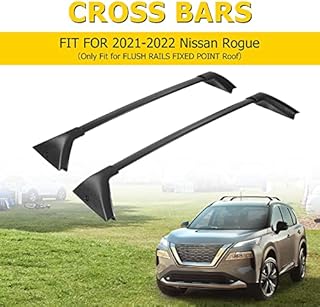 AUXMART Upgraded Roof Rack Cross Bars Compatible with Nissan Rogue 2021-2022 with One-piece Roof Side Rails, 150LBS Aluminum (Bar + Foot) Crossbar Rooftop Luggage Cargo Carrier for Canoe Kayak Bicycle
