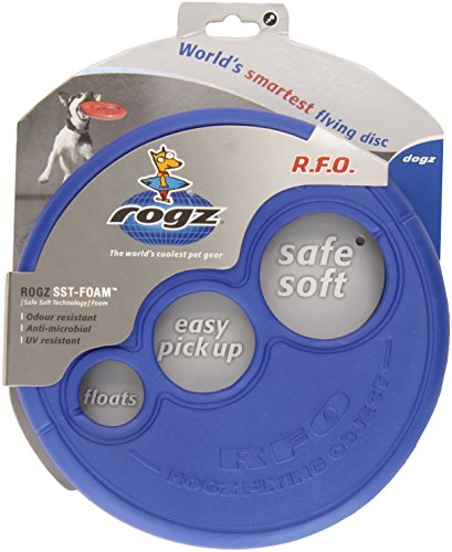 Rogz Flying Object Disc Dog Toy Blue  Cucciolini Doodles Rogz flying object disc dog toy blue   cucciolini doodles