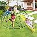 HONEY JOY Climbing Dome with Wave Slide, 13.3 FT Jungle Gym Monkey Bar for Backyard, Outdoor Climbing Toys for Toddlers Playground Equipment, Geometric Dome Climber for Boys Girls Age 3-8, Gift