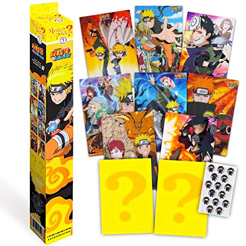 Naruto Poster Mystery Bundle Naruto Party Favors Set - 2 Pack Naruto Decorations for Boys Girls Room Naruto Room Decor with Stickers