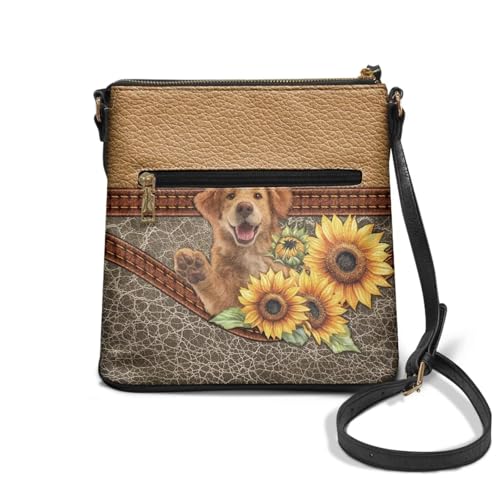 Image of Leather Women Crossbody Hobo Bag Satchel Purse Handbag with Adjustable Shoulder Strap and Zipper Pockets