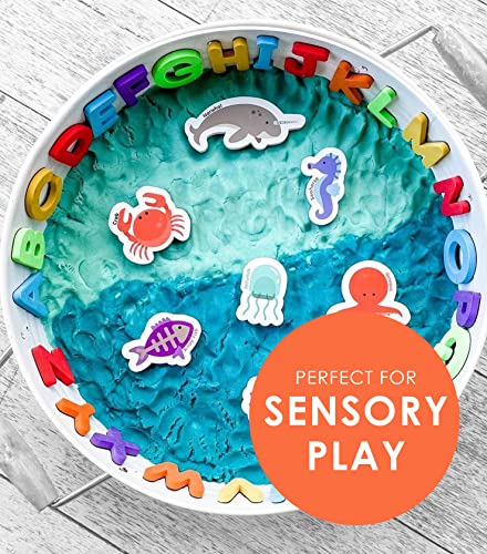 Curious Columbus Animal Magnets - 52 Toddler Magnets For Refrigerator - Fridge Magnets For Toddlers Play With Magnetic Letters - Abc Kid Magnet For Alphabet Learning - Kids Foam Animals A-Z Activities #TOP4