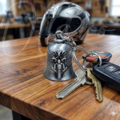 Image of OTTAVO Guardian Bell Keychain, Oxidized Copper, Tibetan Style, 5 cm Height, Good Luck Charm