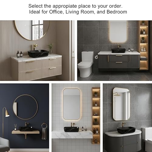 Image of BASSINO 16x12x6 Inches Ceramic Wash Basin for Bathroom /10 Years Warranty /Black & White Designer Table Top Washbasin /Rectanglar Shape Counter Top Small Wash Basin for Dining Hall /Living Room(Glossy)