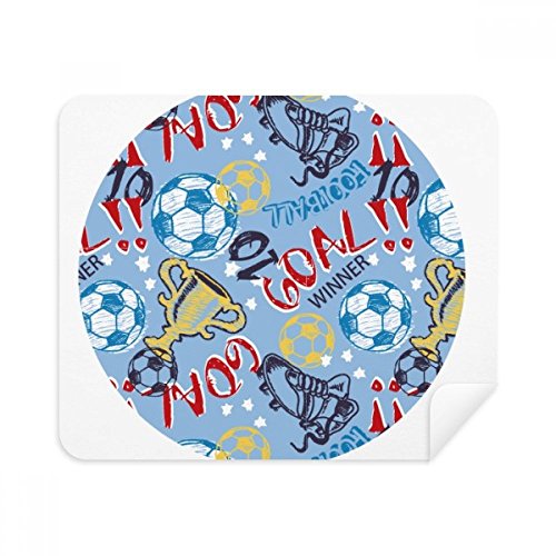 Chiffon de nettoyage football lot de 2 essuie-écran daim
