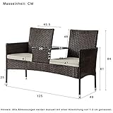 Merax Poly Rattan Garten Möbel Set Balkon Wohnzimmer - 9