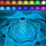 Crystal Rose Electric Lamp - Table Lamp - 16 Colors Changing - 3 Levels Brightness - Romantic Rose...