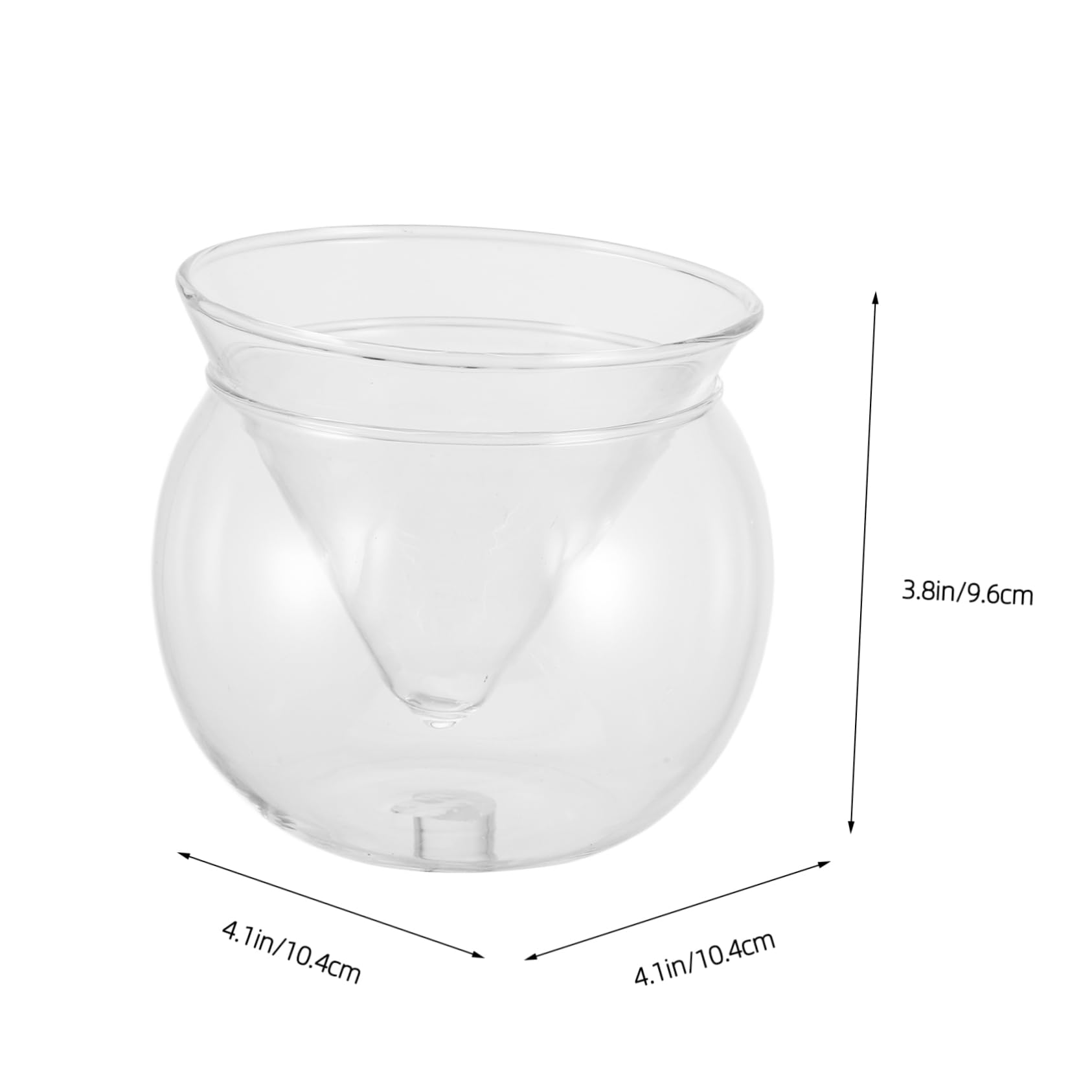 MOLUCKFU 10.4x10.4x9.5cm Creative Cocktail Glass Cup Unbreakable Elegant Design Great for Home Office Bar Hotel
