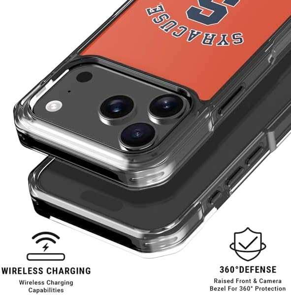 Skinit Clear Phone Case Compatible with iPhone 17 Pro Max - Officially Licensed Syracuse University Orange Syracuse Design