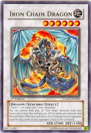 Yu-Gi-Oh! - Dragón de Cadena de Hierro (CSOC-EN040) - Encrucijada del Caos - 1ª Edición - Raro