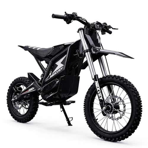 NEXVEY Flash Electric Dirt Bike, 4000W Peak E-Bike, 48V 22.5AH Battery, 35MPH Max Speed, 35 Miles Range, Wheelie Assist, Dual Suspension & Dual Disc Brakes, Off-Road Gifts for Teens 13+
