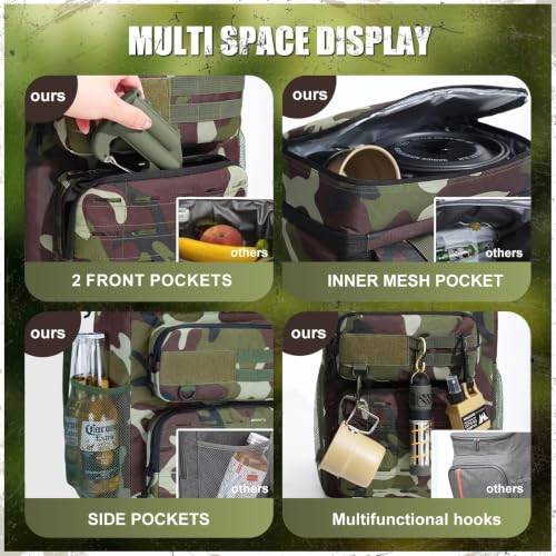 Image of Backpack Cooler Insulated Leakproof, Soft Cooler for Outdoor Camping Hiking