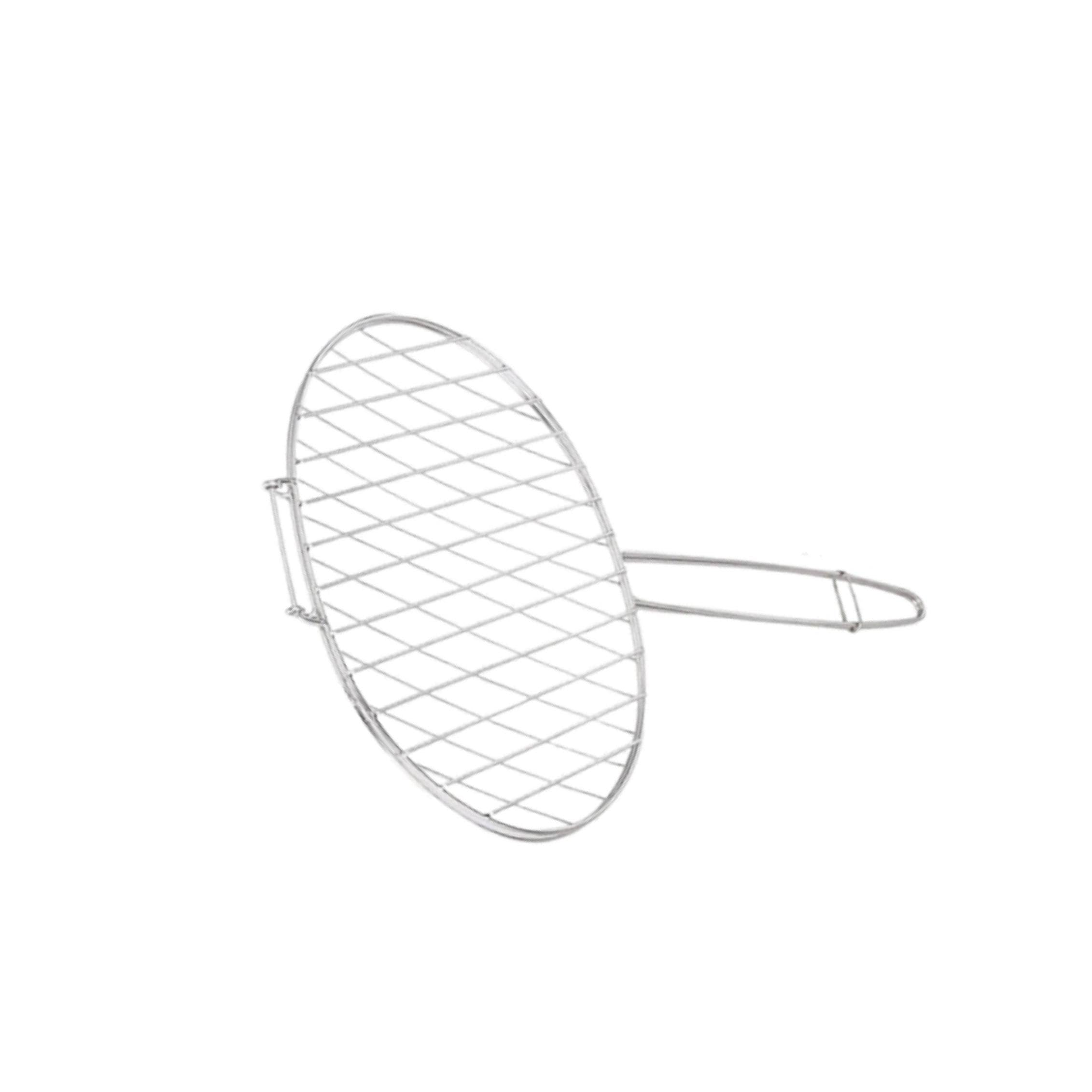 Soporte Grande Multiusos para Red de Pesca para Barbacoa, Herramienta para Asar Pescado al Aire Libre, Abrazadera para Parrilla, Cesta útil para Todo Tipo de barbacoas, Cesta con Pinza Acero