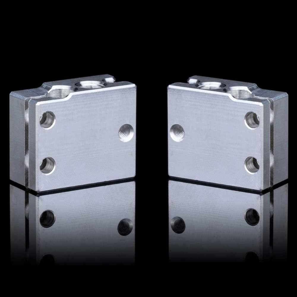 2PCS PT100 Volcano Heater Block,Fine Processing Aluminium Heating Block with Silicone Sock for Volcano Hotend,Volcano Nozzles,Prusa i3 Hotend Volcano,FLSUN SR Heater Block.