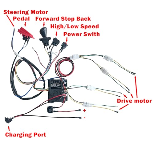 24V DIY Wire Harness Conversion Kit for Kids' Ride-On Car, 2.4G Switch Control Box Upgrade