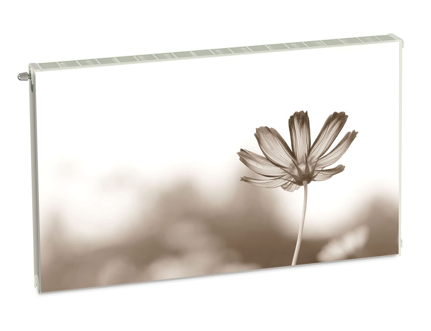 Magnet Heizkörperverkleidung Heizkörperabdeckung Beige Blumen 100x60 cm Heizung Abdeckung Verkleidung Magnetische Abdeckmatte Kühlschrank aus Einem Flexiblen Magneten Digitaler Aufdruck