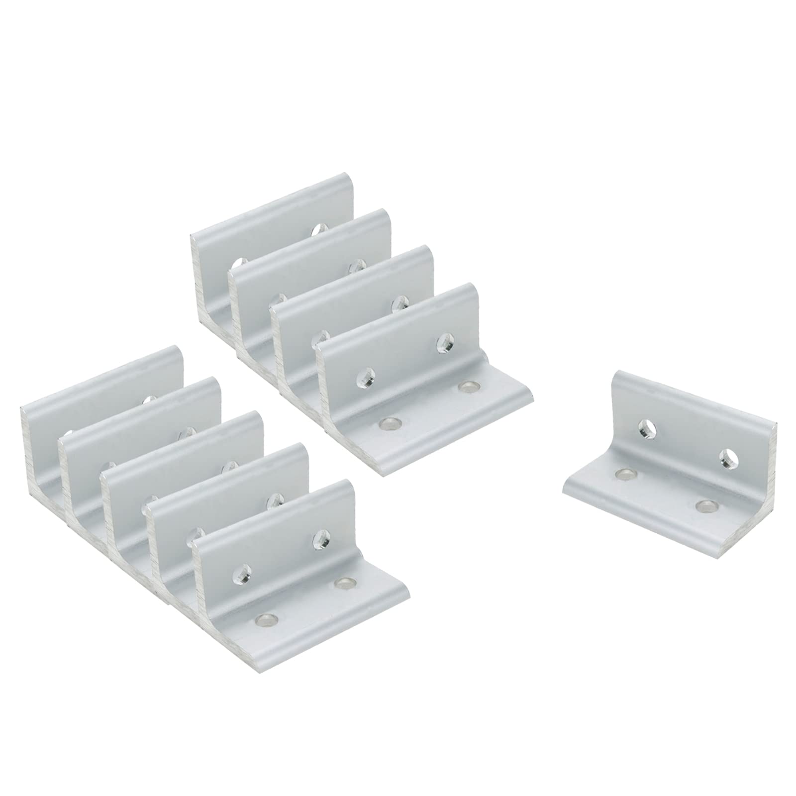 AUTOUTLET 10 x T-sleuf T-groef binnenhoek, aluminium profiel 4040 groef, 8 M6, buitenhoek, zinklegering, klemmen, 90 graden, L-vorm, binnenhoekverbinding, hoekverbinding met schroeven