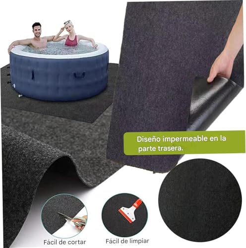 Housse gonflable pour bain à remous grand tapis de sol 3m70 - 6