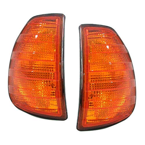2X Amber Car Corner Light Front Turn Signal Indicator Lamp For Mercedes Benz W123 200D 240D 300D 1976-1984
