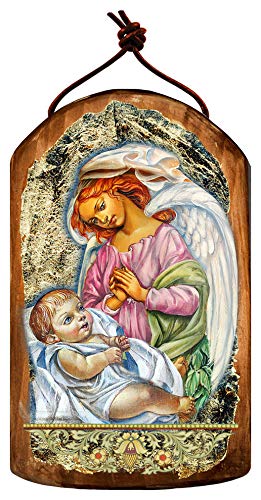 gDeBrekht 87028 Inspirational Icon Blessing Angels Wooden Ornament